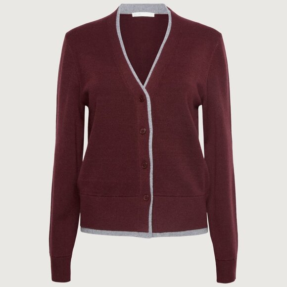 OAK + FORT Layered Button Front Cardigan Size Medium NWT - Picture 2 of 3